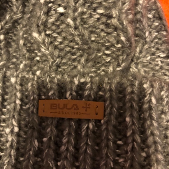 Bula Alps gray pompom flecked knit cuffed beanie NWT - Picture 5 of 5
